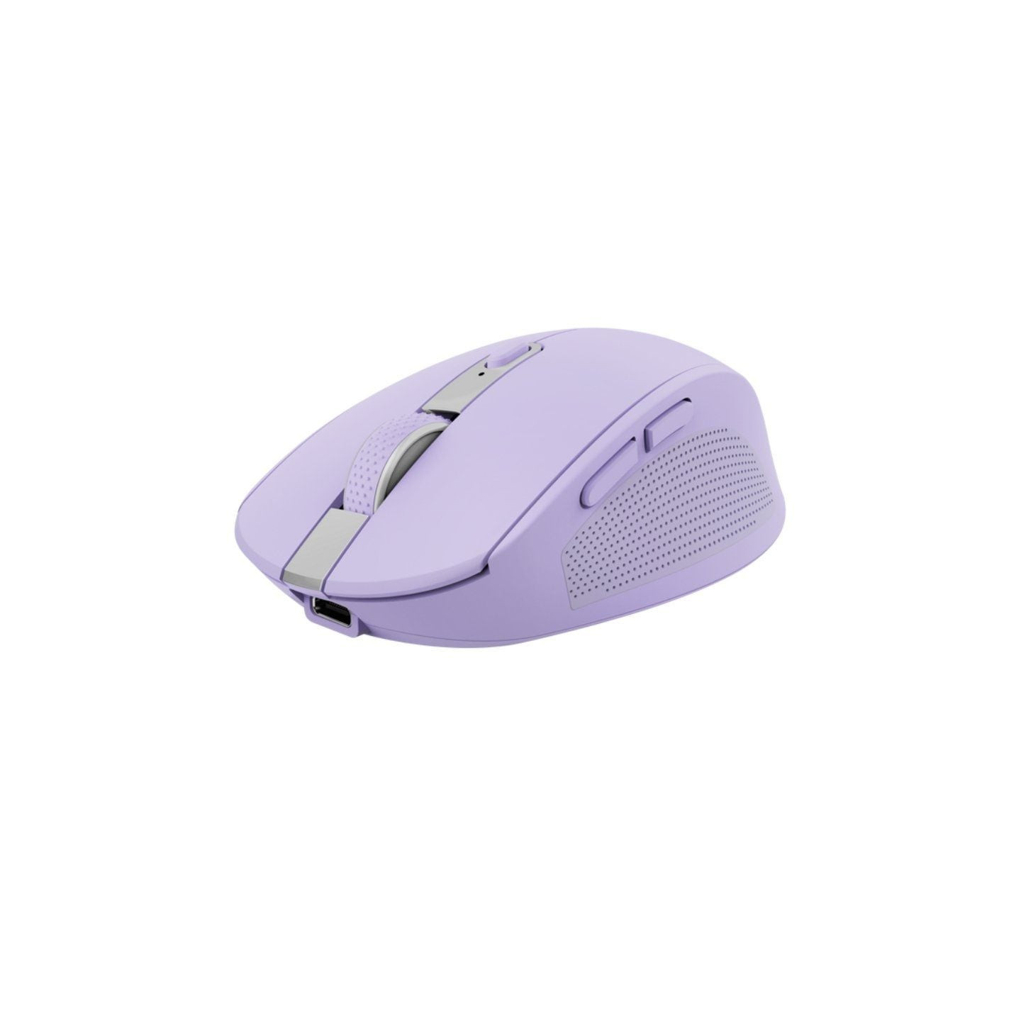 Ratón inalámbrico por bluetooth trust ozaa compact wireless/ batería recargable/ hasta 3200 dpi/ morado