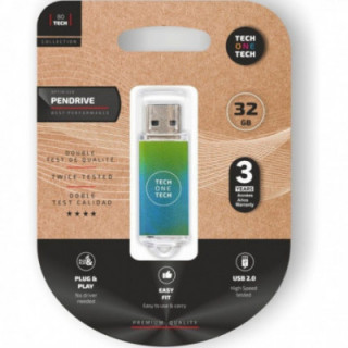 Pendrive 32gb tech one tech be ocean usb 2.0/ verde degradado