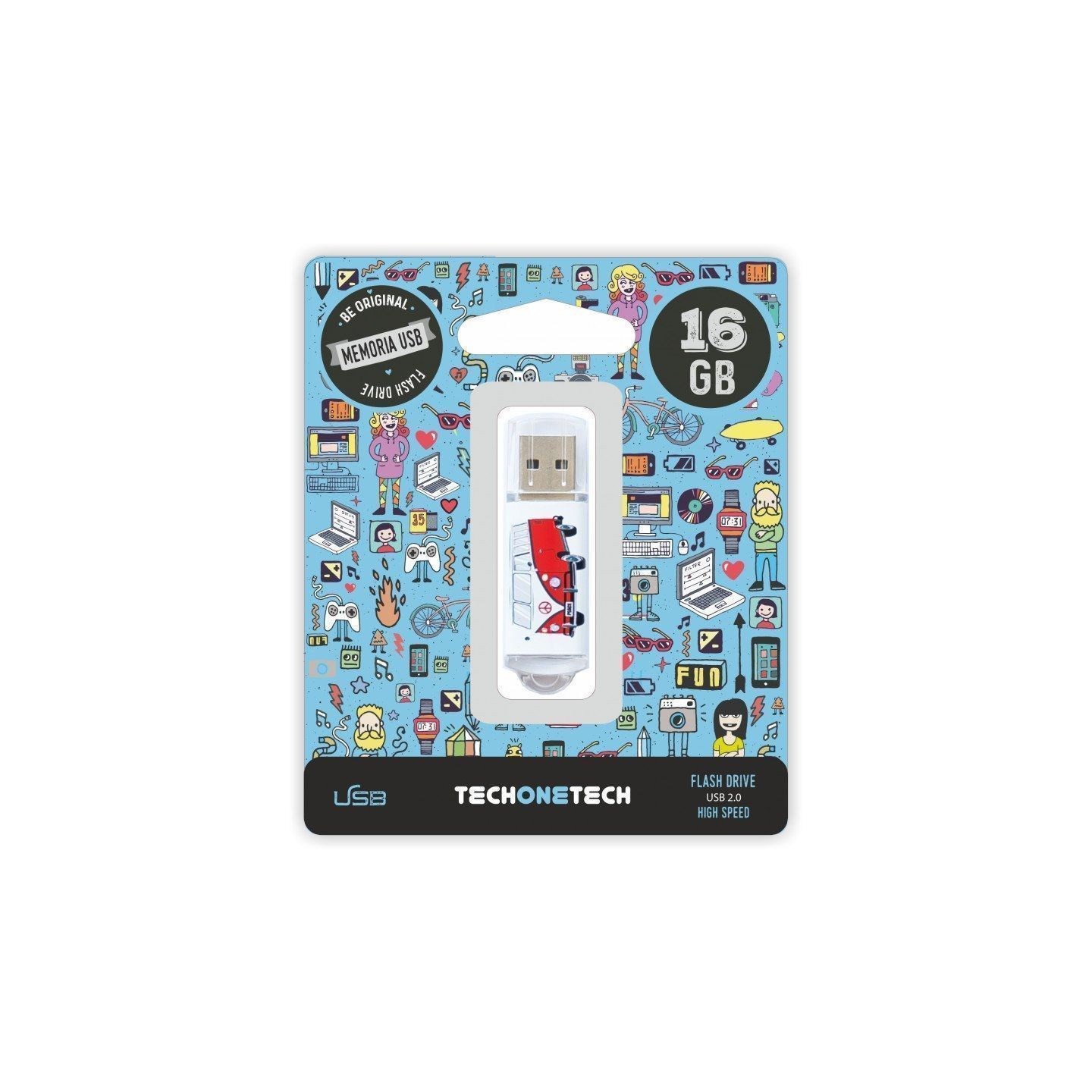 Pendrive 16gb tech one tech camper van-van usb 2.0