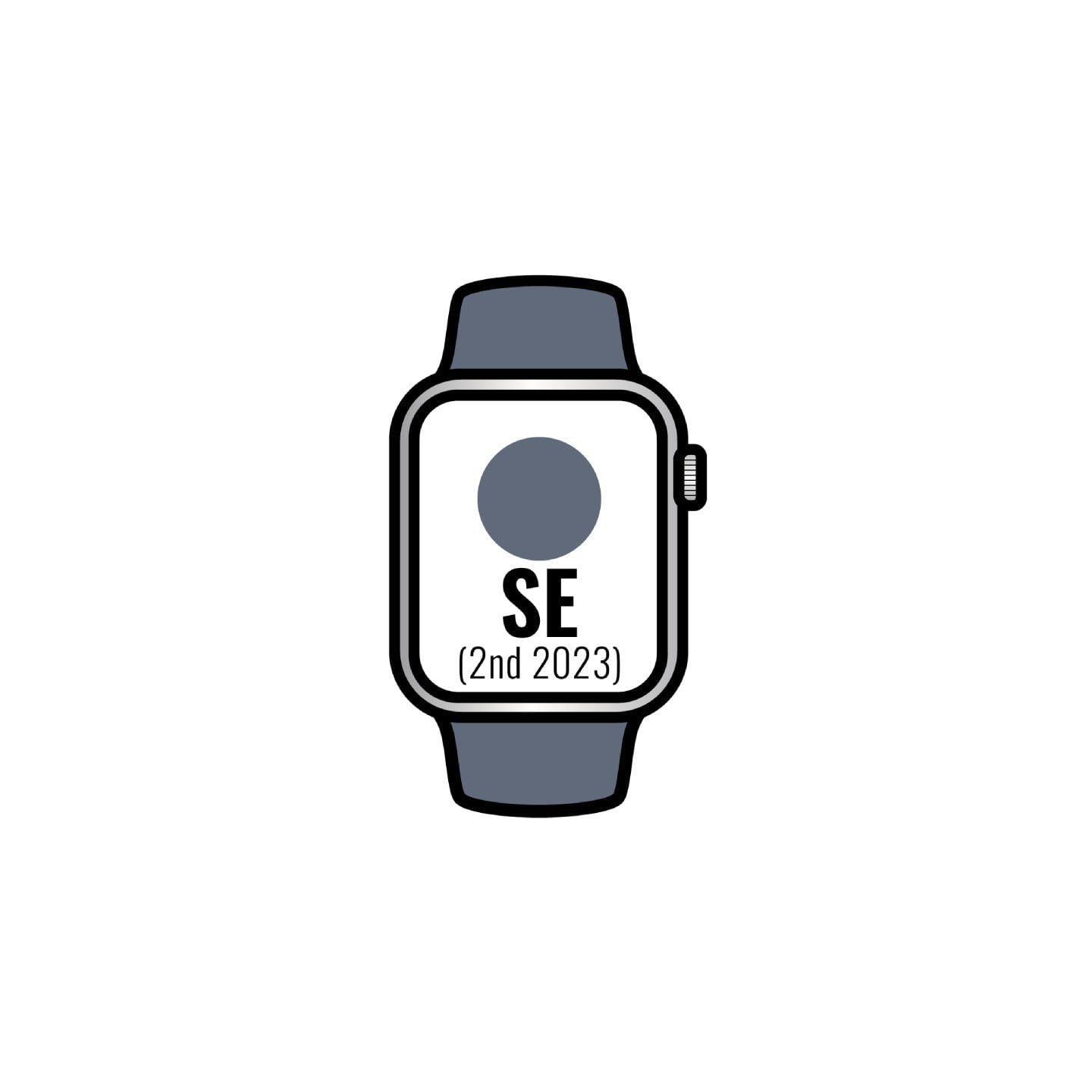 Apple watch se 2 gen 2023/ gps/ cellular/ 44mm/ caja de aluminio plata/ correa deportiva azul tempestad s/m