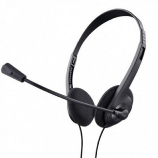 Auriculares trust chat headset 24659/ con micrófono/ jack 3.5/ negros