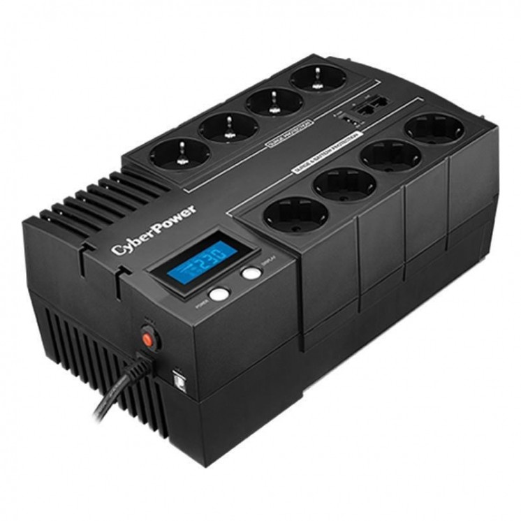 Sai línea interactiva cyberpower br1200elcd/ 1200va-720w/ 8 salidas/ formato bloque