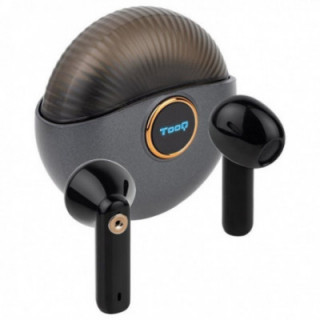 Auriculares bluetooth tooq snail tqbwh-0060g con estuche de carga/ autonomía 4h/ grises y negros