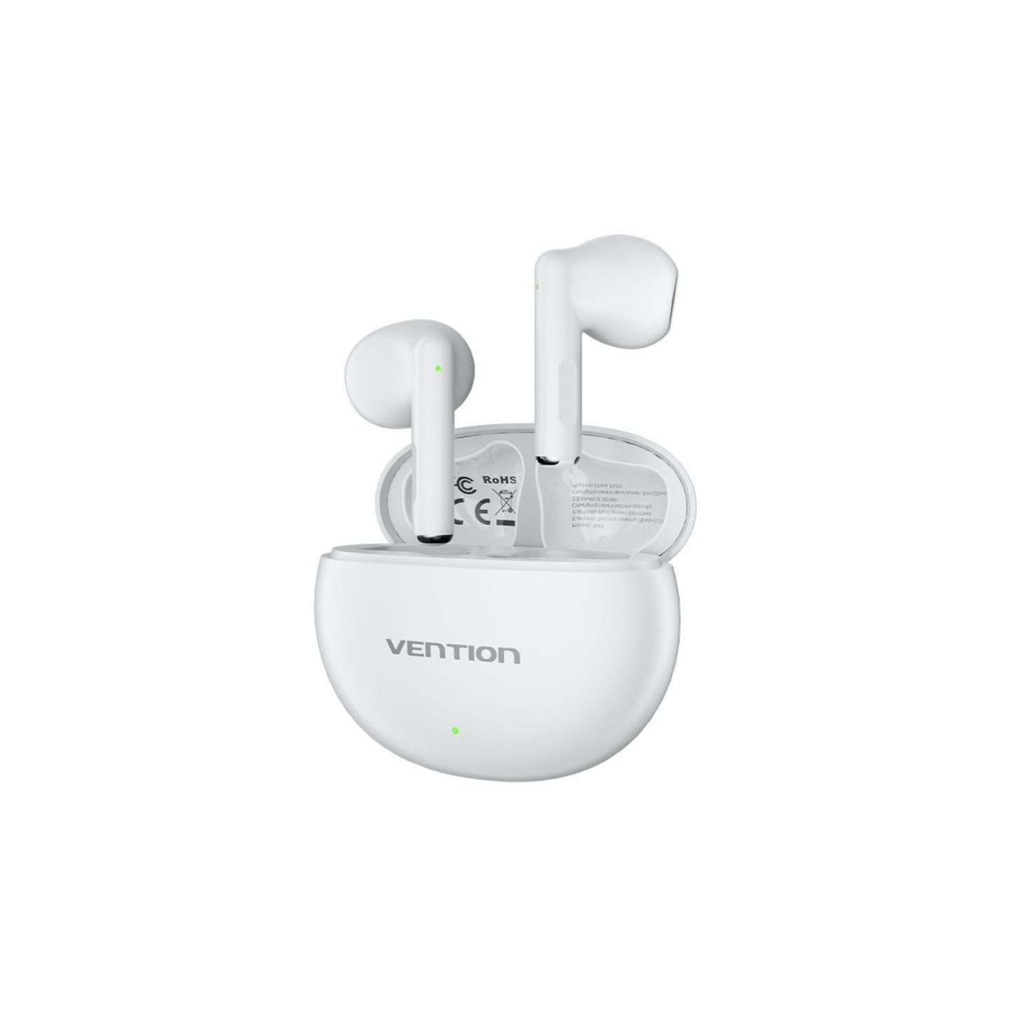 Auriculares bluetooth vention elf 06 nbkw0 con estuche de carga/ autonomía 6h/ blancos