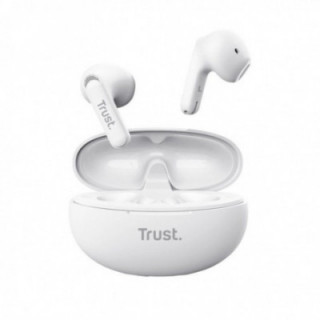 Auriculares bluetooth trust yavi enc con estuche de carga/ blancos