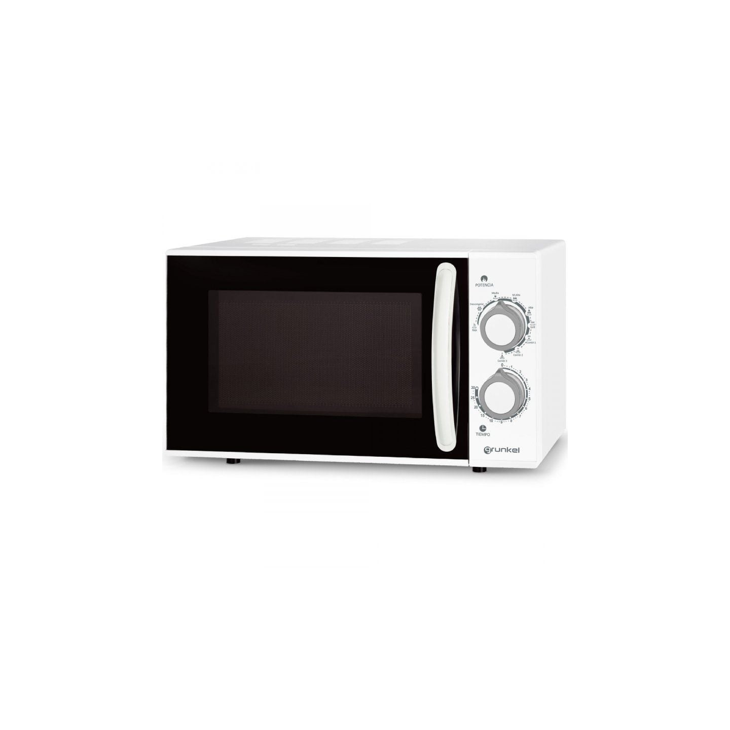 Microondas grunkel mwg-25sg/ 900w/ capacidad 25l/ función grill/ blanco