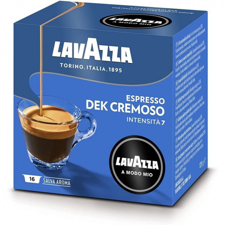 Cápsula lavazza cremosamente dek para cafeteras a modo mio/ caja 16