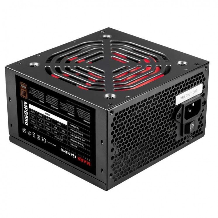 Fuente de alimentación mars gaming mpb850/ 850w/ ventilador 12cm/ 80 plus bronze