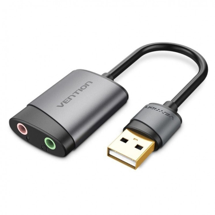 Tarjeta de sonido vention cdkhb/ usb macho - 2xjack 3.5 hembra