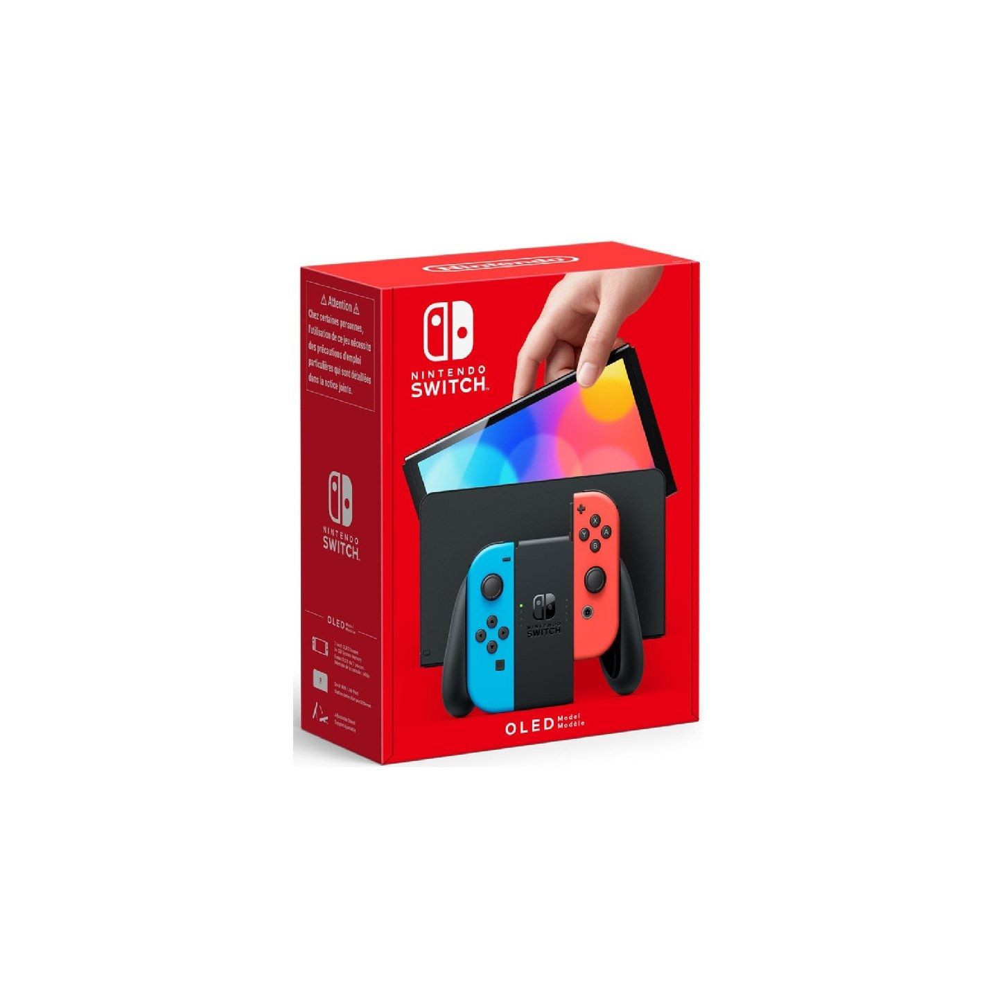 Nintendo Switch Versión OLED Azul Neón/Rojo Neón/ Incluye Base/ 2 Mandos Joy-Con