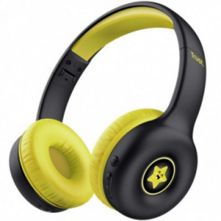 Auriculares infantiles inalámbricos trust nouna kids/ con micrófono/ negros