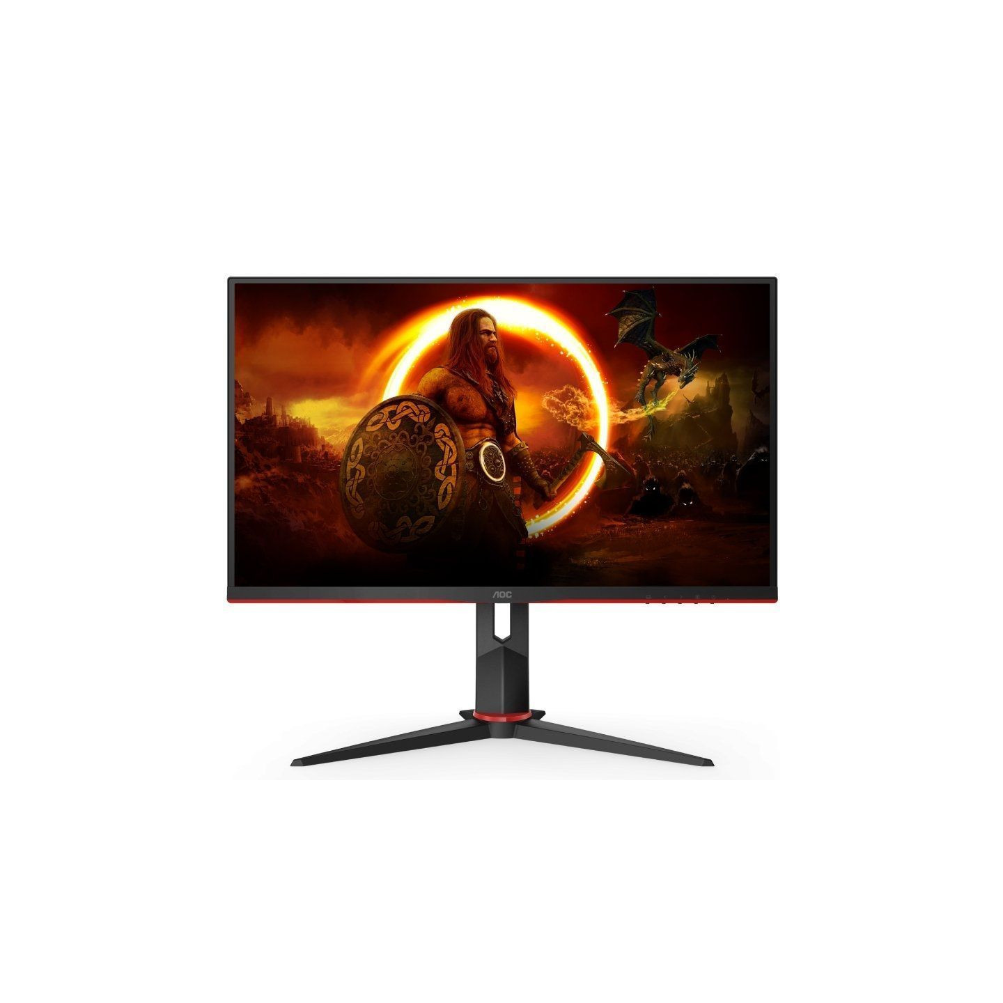 Monitor gaming aoc q27g2s/eu 27'/ qhd/ 1ms/ 165hz/ ips/ regulable en altura/ negro y rojo