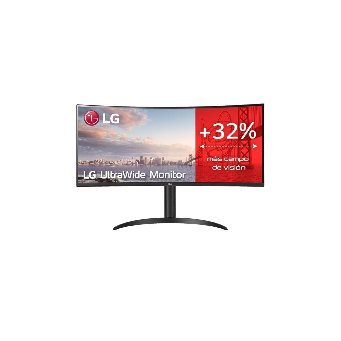 Monitor profesional ultrapanorámico curvo lg ultrawide 34wp75cp-b 34'/ wqhd/ multimedia/ regulable en altura/ negro