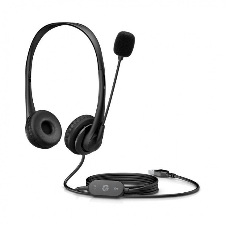 Auriculares hp g2 stereo / con micrófono/ usb/ negros