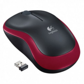 Ratón inalámbrico logitech m185/ hasta 1000 dpi/ rojo