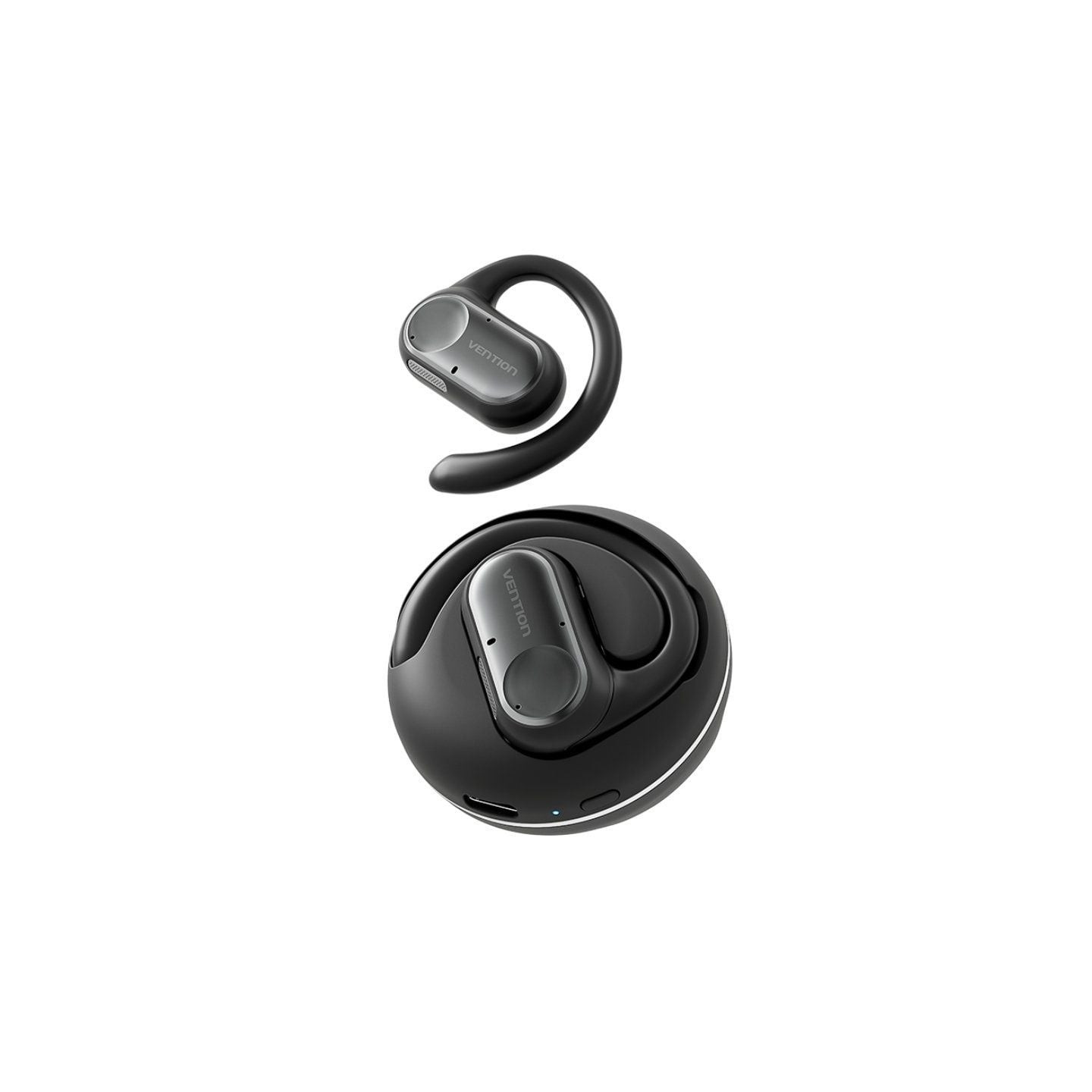 Auriculares deportivos bluetooth vention open ear openbeat o11 nbpb0 con estuche de carga/ negros