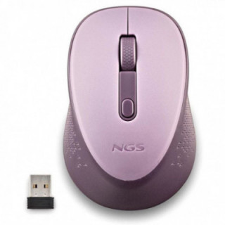 Ratón inalámbrico ngs dew lilac/ hasta 1600 dpi/ lila