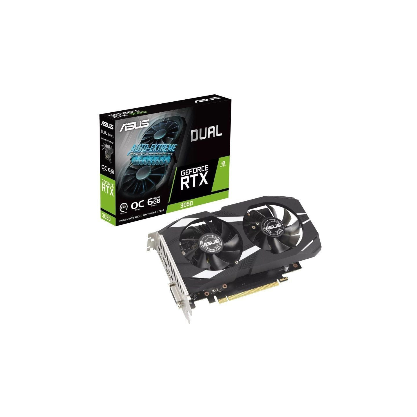 Tarjeta gráfica asus dual geforce rtx 3050 oc edition/ 6gb gddr6