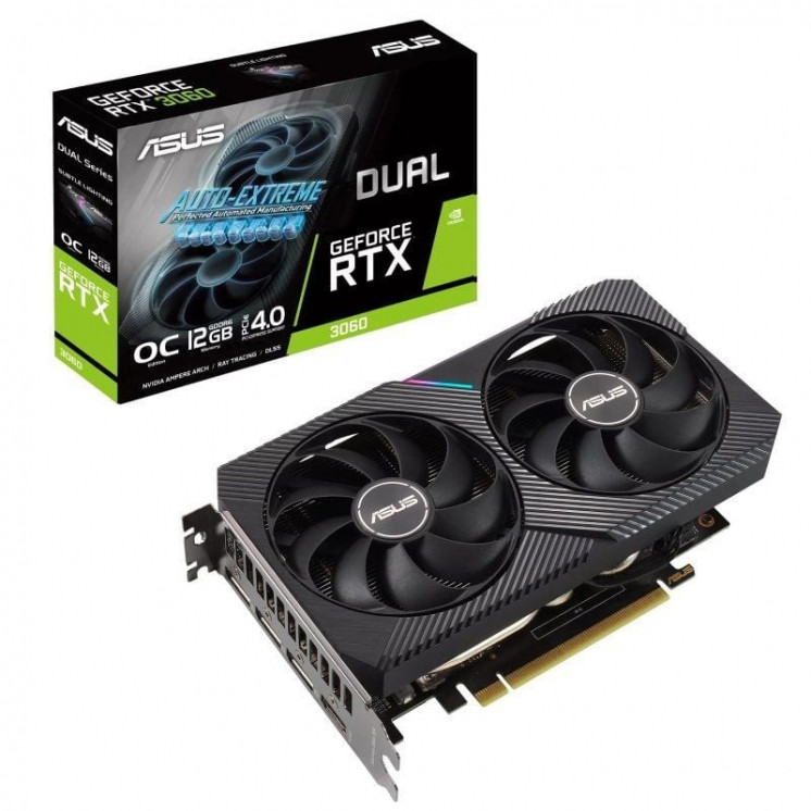 Tarjeta gráfica asus dual geforce rtx 3060 v2 oc edition/ 12gb gddr6