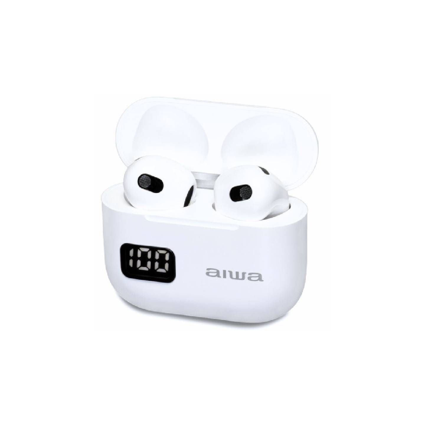 Auriculares bluetooth aiwa ebtw-100wt con estuche de carga/ autonomía 3h/ blancos