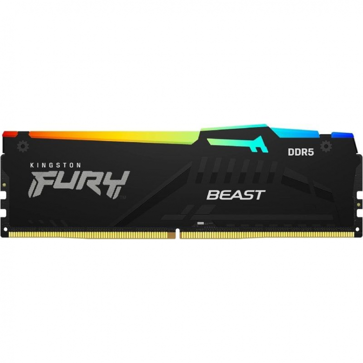 Memoria ram kingston fury beast rgb 16gb/ ddr5/ 5600mhz/ 1.25v/ cl40/ dimm