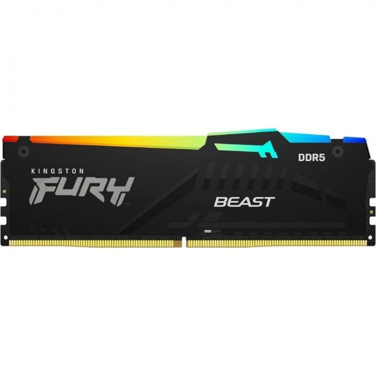 Memoria ram kingston fury beast rgb 32gb/ ddr5/ 5600mhz/ 1.25v/ cl40/ dimm