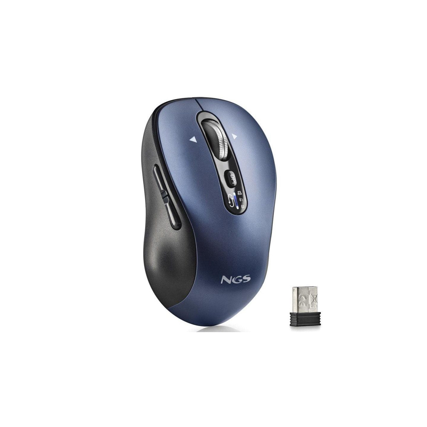 Ratón inalámbrico por bluetooth ngs infinity-rb/ batería recargable/ hasta 3200 dpi/ azul