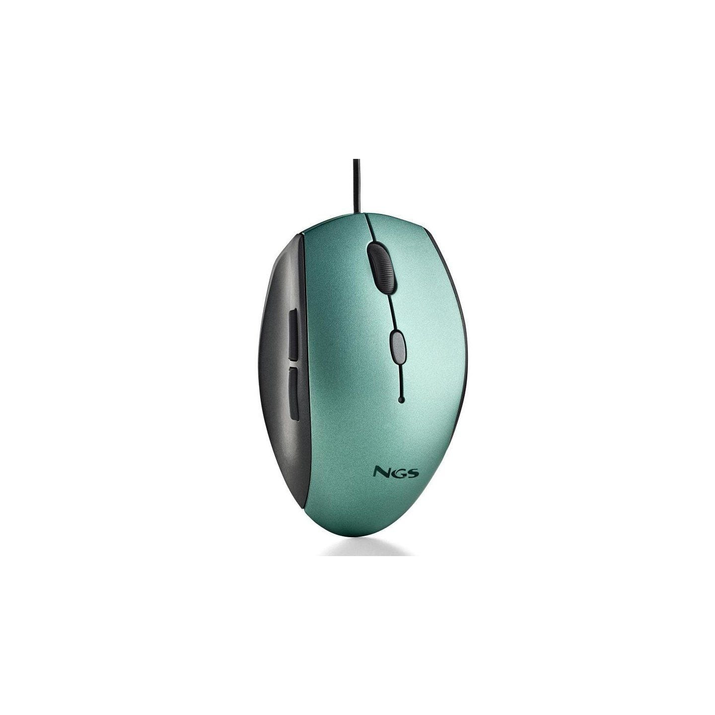 Ratón ergonómico ngs moth ice/ hasta 1600 dpi/ verde hielo