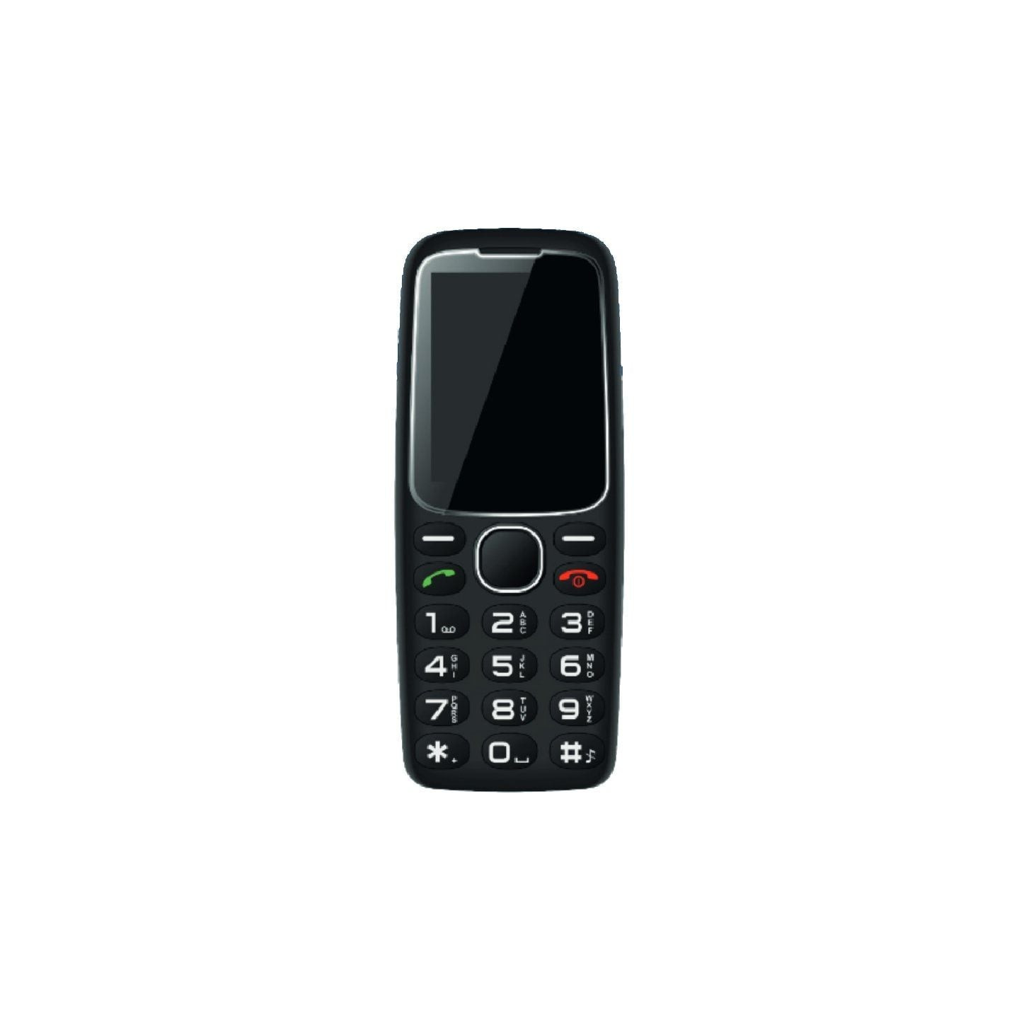 Teléfono móvil daewoo dw8001bk para personas mayores/ negro