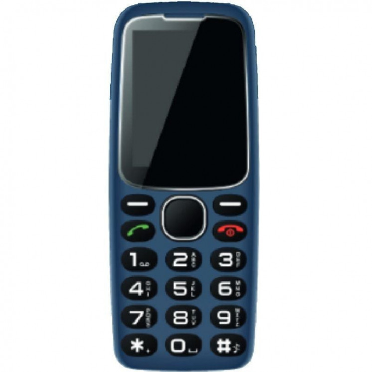 Teléfono móvil daewoo dw8001bl para personas mayores/ azul