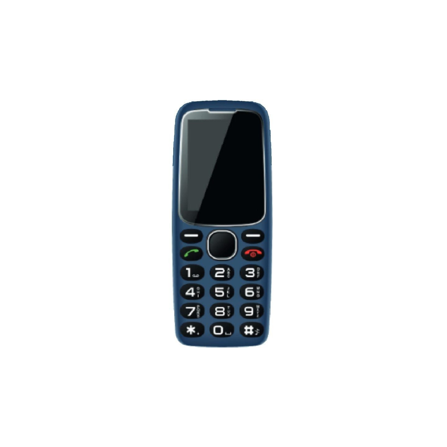 Teléfono móvil daewoo dw8001bl para personas mayores/ azul