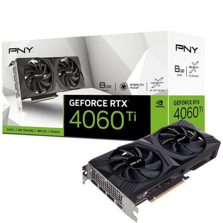 Tarjeta gráfica pny geforce rtx 4060 ti verto dual fan/ 8gb gddr6