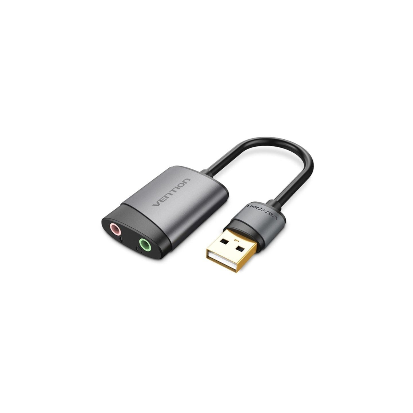 Tarjeta de sonido vention cdkhb/ usb macho - 2xjack 3.5 hembra