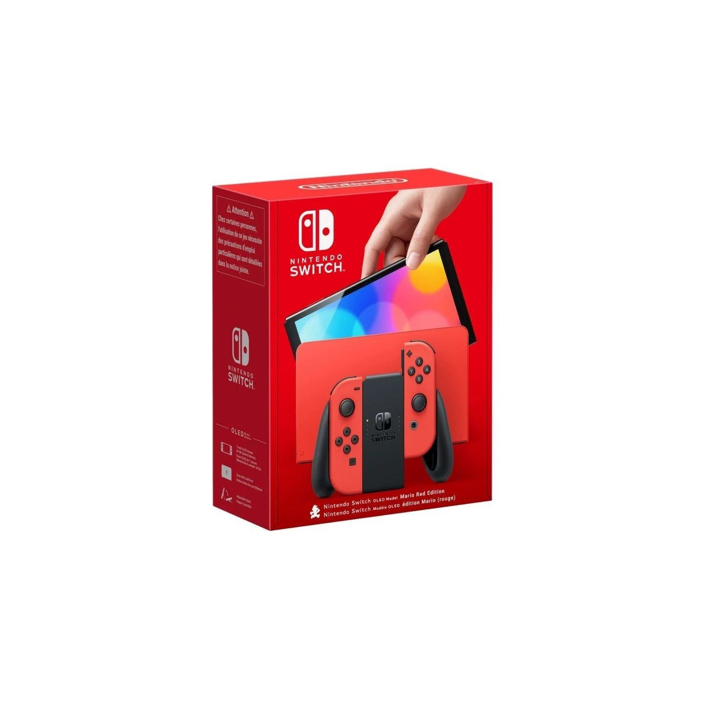 Nintendo switch versión oled mario red edition / incluye base/ 2 mandos joy-con