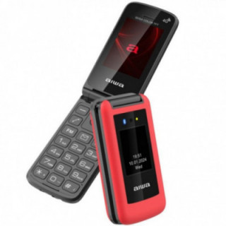 Teléfono móvil aiwa fp-30-4g rd para personas mayores/ rojo