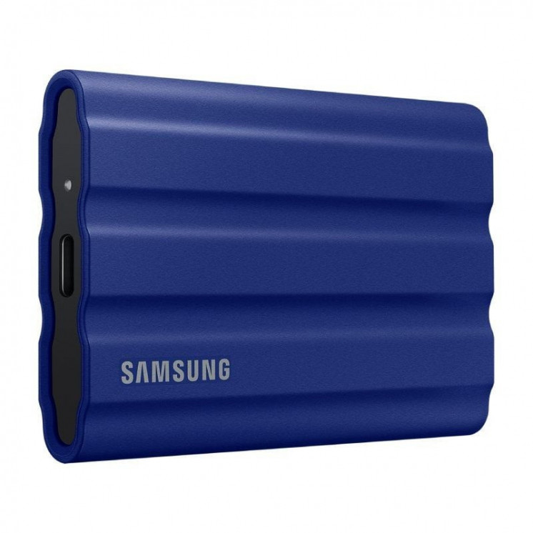 Disco externo ssd samsung portable t7 shield 2tb/ usb 3.2/ azul