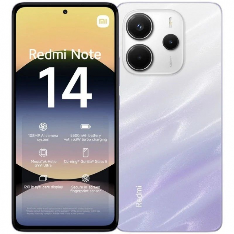 Smartphone xiaomi redmi note 14 6gb/ 128gb/ 6.67'/ purpura