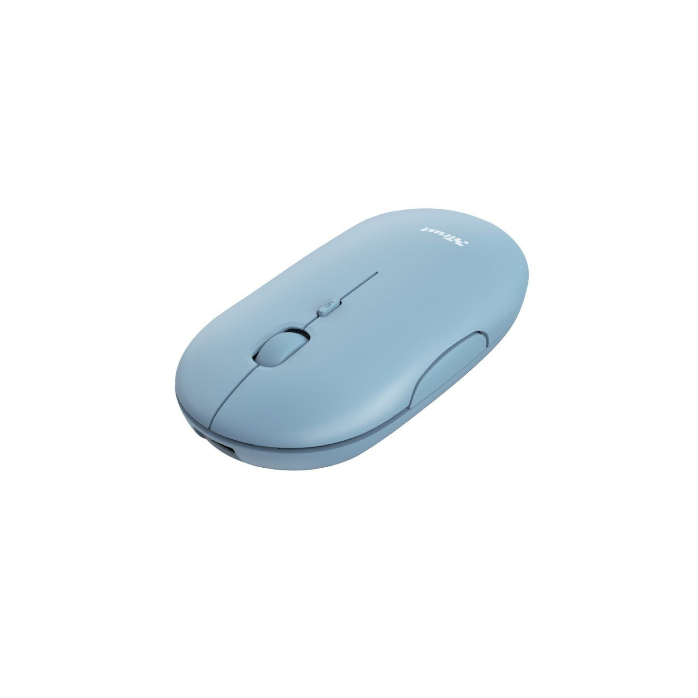 Ratón inalámbrico por bluetooth trust puck/ batería recargable/ hasta 1600 dpi/ azul