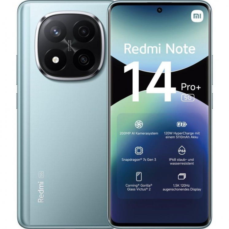 Smartphone xiaomi redmi note 14 pro+ 12gb/ 512gb/ 6.67'/ 5g/ azul