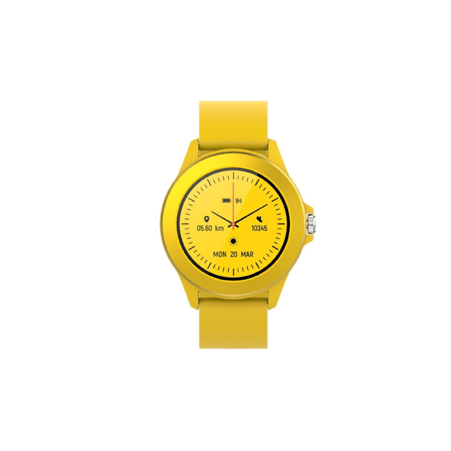 Smartwatch forever colorum cw-300/ notificaciones/ frecuencia cardíaca/ amarillo