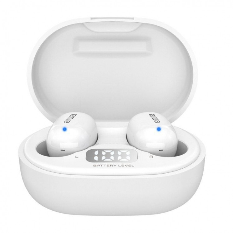 Auriculares bluetooth aiwa ebtw-150wtmkii con estuche de carga/ autonomía 3h/ blancos