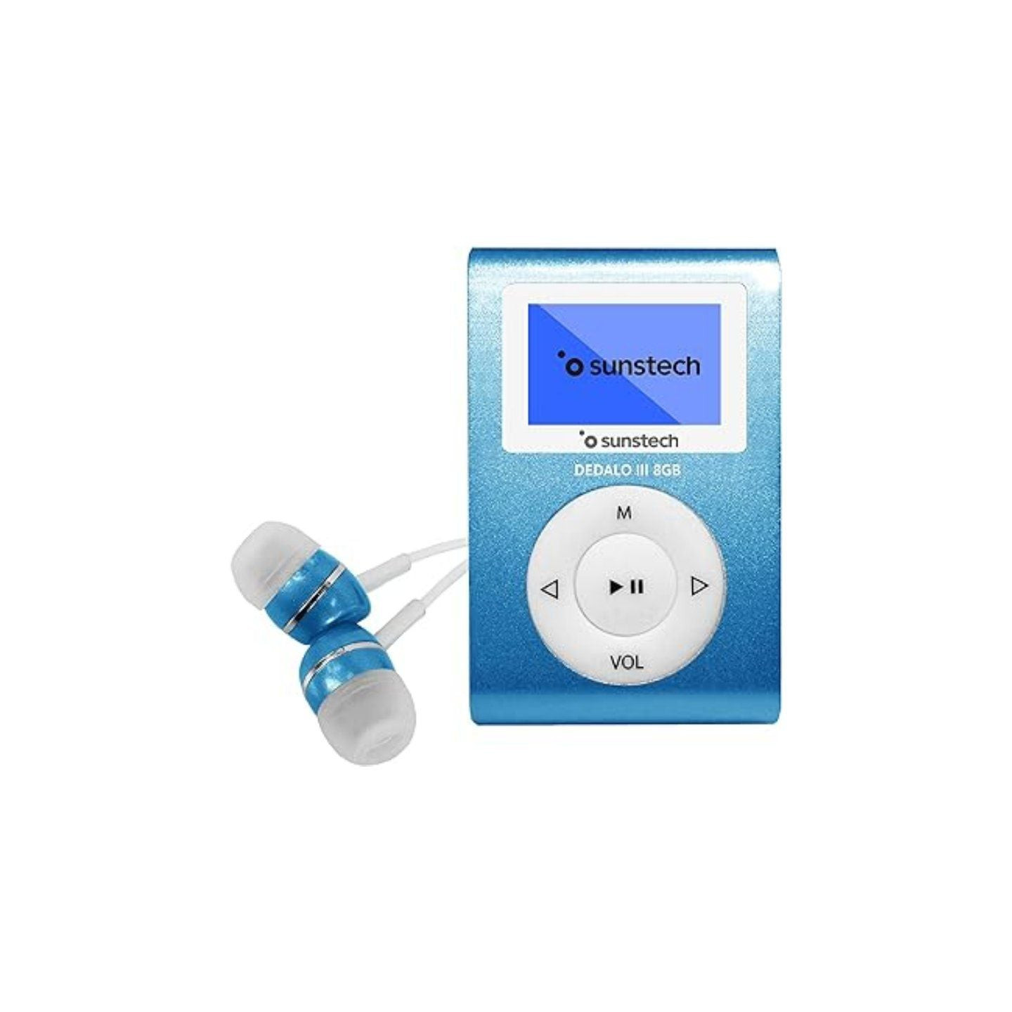 Reproductor mp3 sunstech dedalo iii/ 8gb/ radio fm/ azul