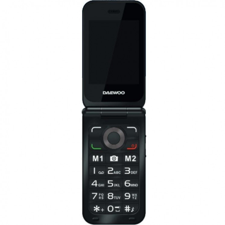 Teléfono móvil daewoo dw8003bk para personas mayores/ negro