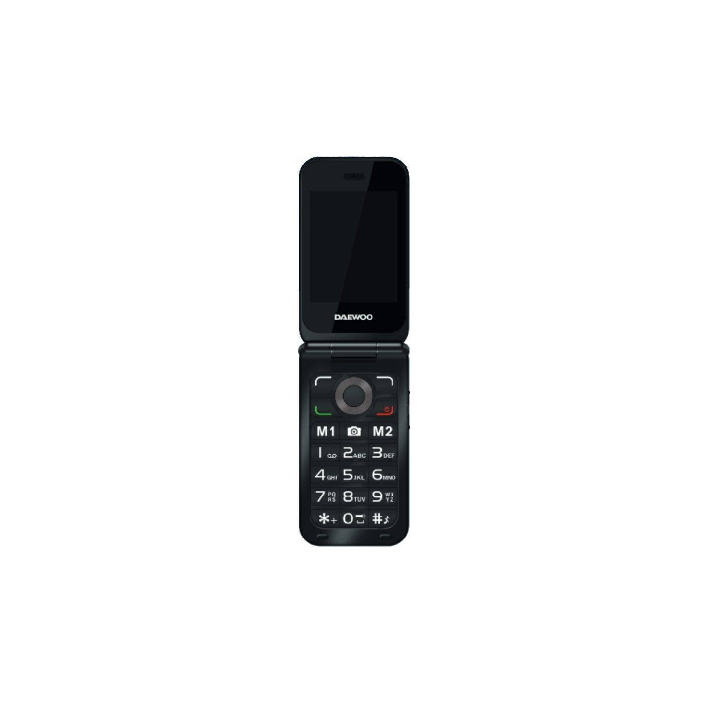 Teléfono móvil daewoo dw8003bk para personas mayores/ negro