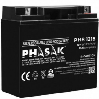 Batería phasak phb 1218 compatible con sai/ups phasak según especificaciones