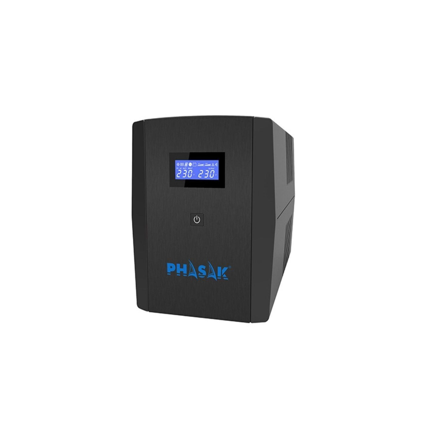 Sai línea interactiva phasak sirius 1260 va interactive/ 1260va-720w/ 4 salidas/ formato torre