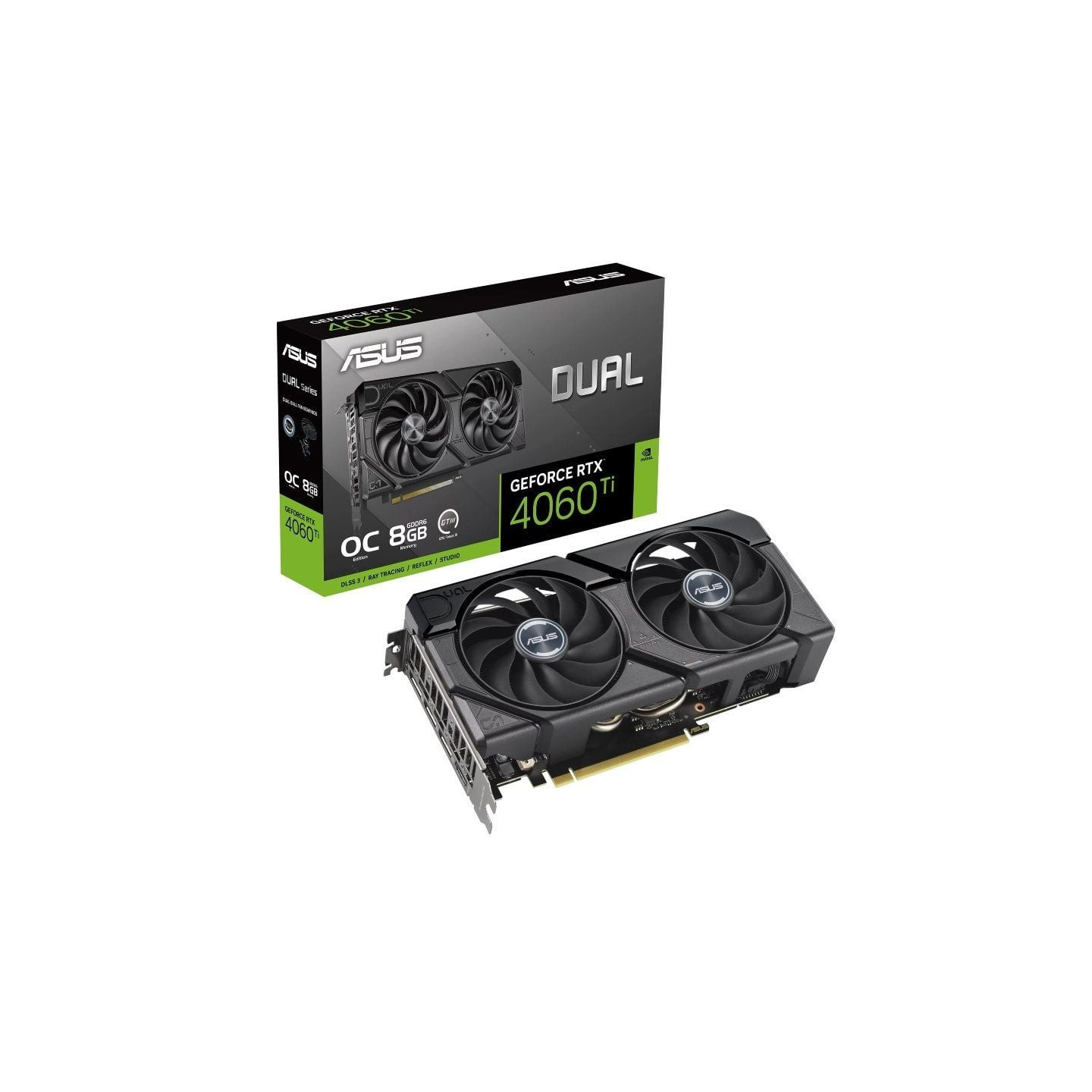 Tarjeta gráfica asus dual geforce rtx 4060 ti evo oc edition/ 8gb gddr6