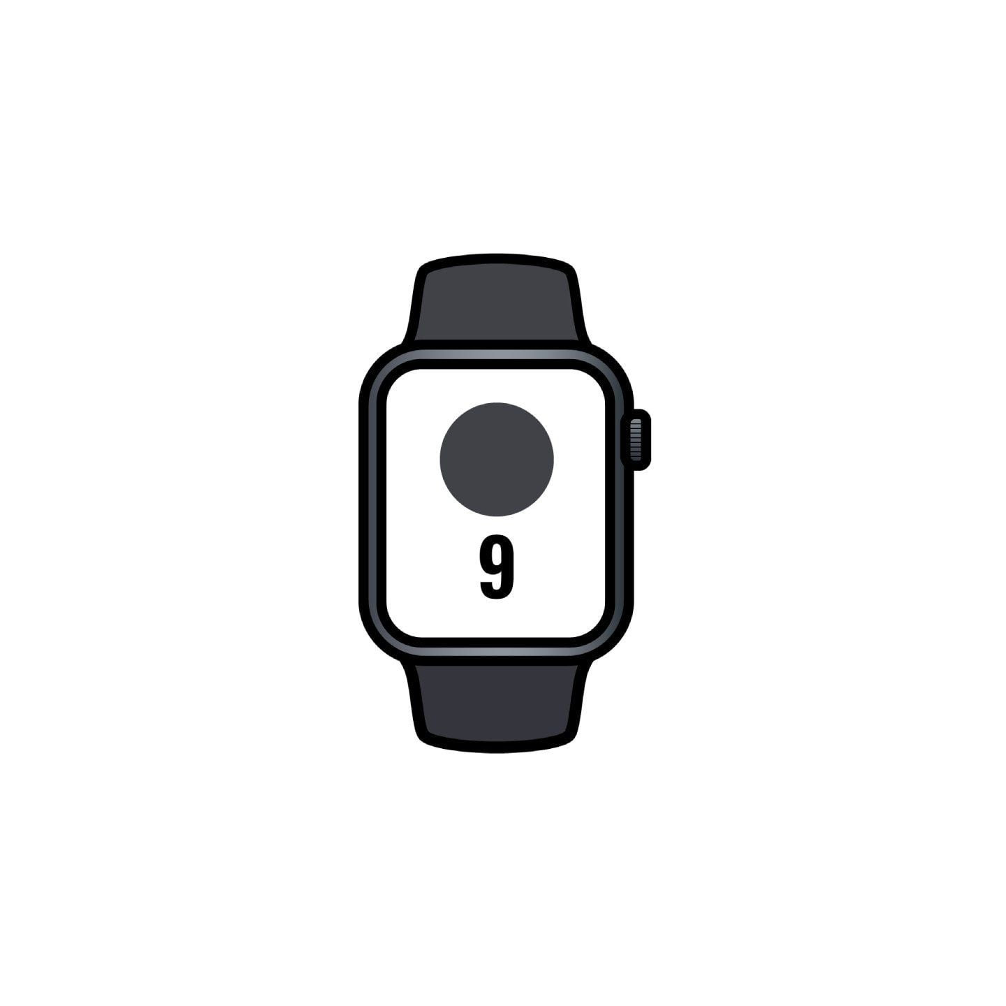 Apple watch series 9/ gps/ 41mm/ caja de aluminio medianoche/ correa deportiva medianoche m/l