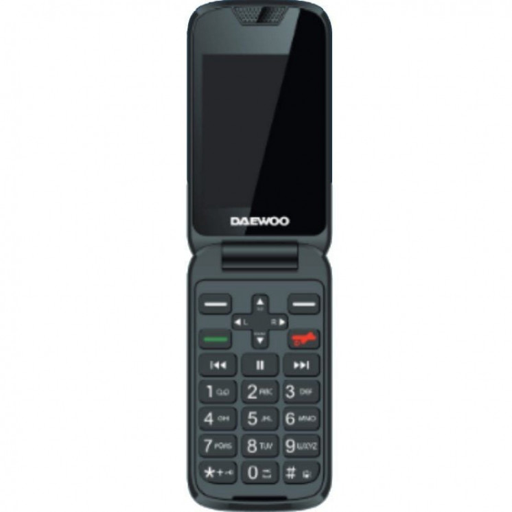 Teléfono móvil daewoo dw8002bk para personas mayores/ negro