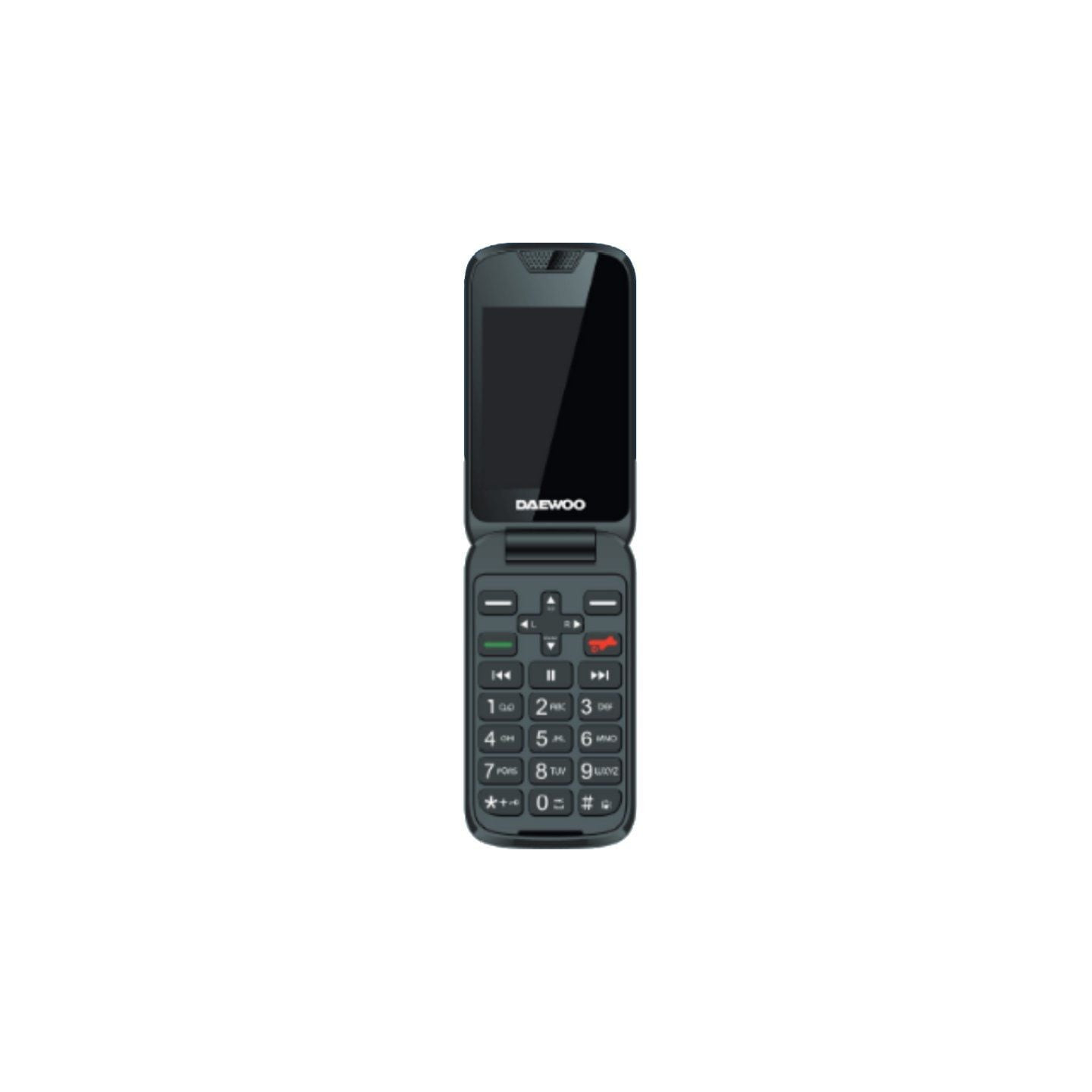 Teléfono móvil daewoo dw8002bk para personas mayores/ negro